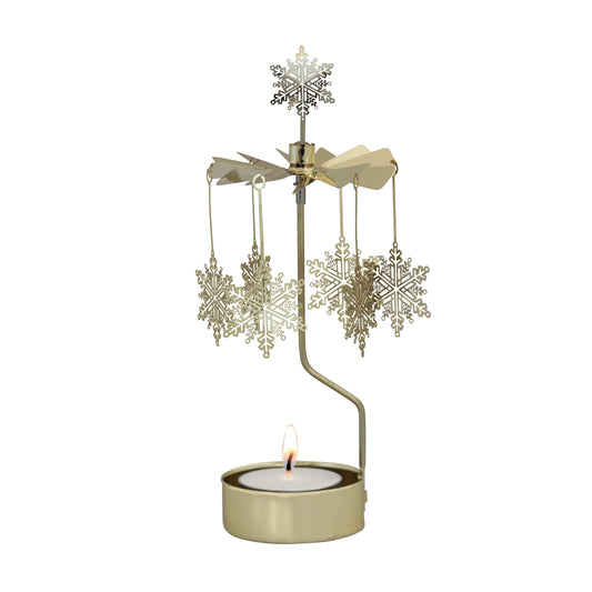 Golden Snowflakes Tealight Spinner