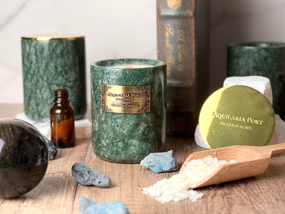 Green Marble Candle