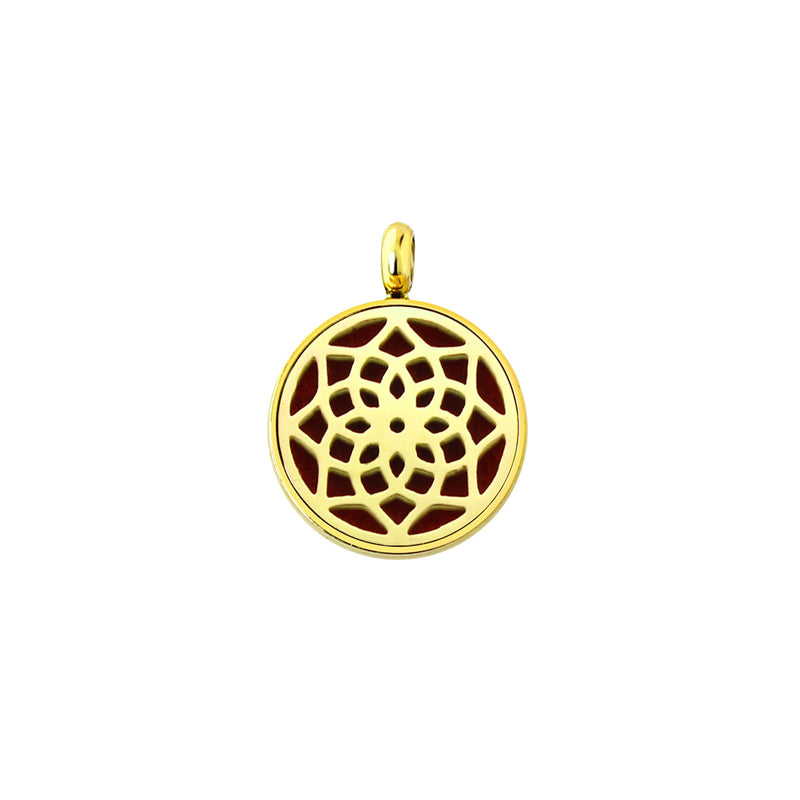 Gold Lotus Aromatherapy Necklace by Aquilaria Port