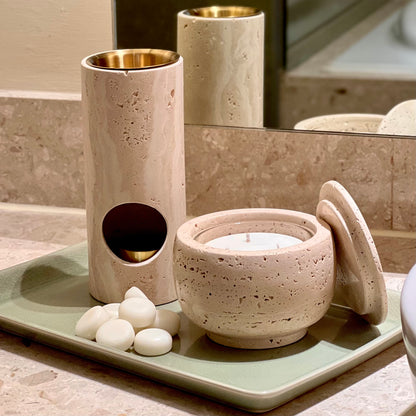 Travertine Oil & Wax Melt Burner