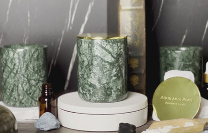 Green Marble Candle